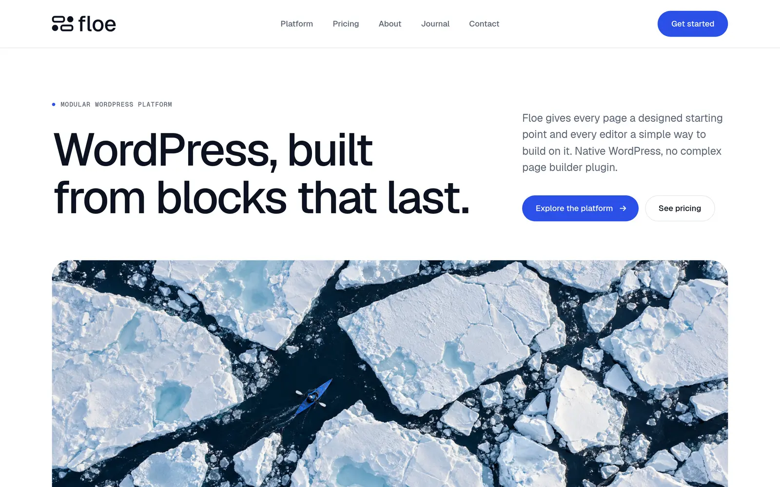 The Floe website home page